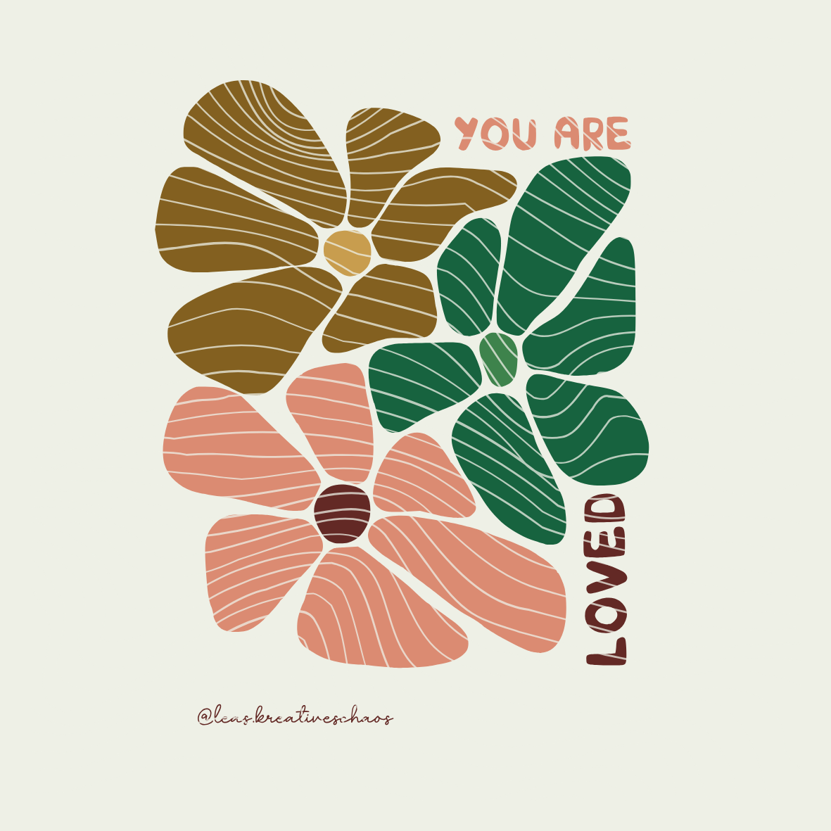 Plotterdatei Blumen -  You are Loved -  Sweatshirt - PNG DXF PDF SVG