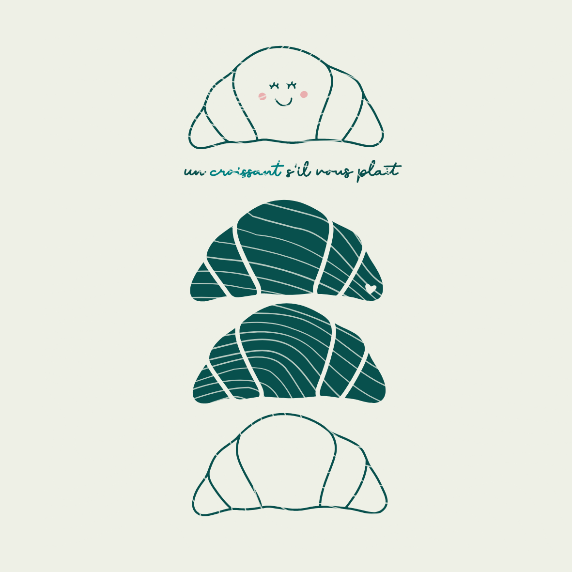 Plotterdatei Croissant - PNG DXF PDF SVG