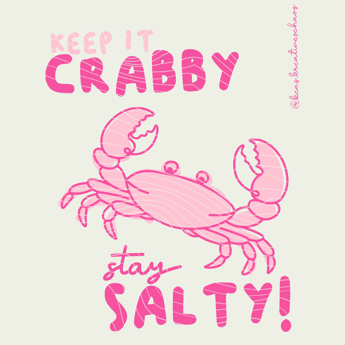 Plotterdatei Krabbe - Keep it Crabby - Maritim - PNG DXF PDF SVG