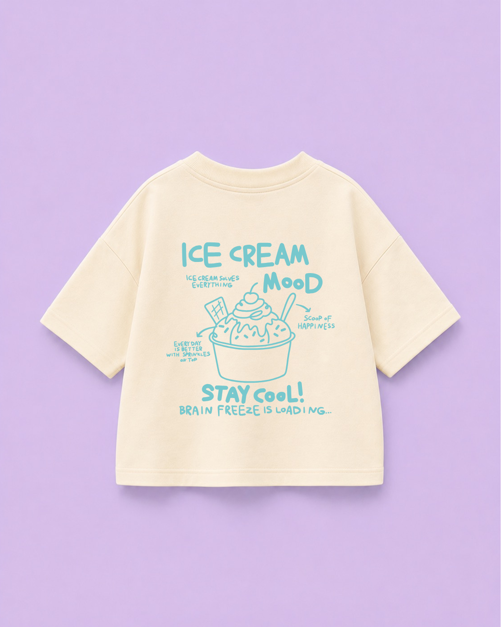 FLOCK Bügelbild Eis - Ice Cream Mood - Sommer - Flock Iron On