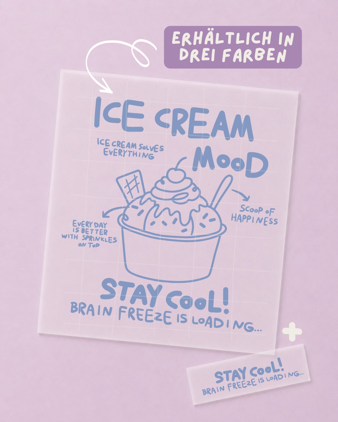 Bügelbild Eis - Ice Cream Mood - Sommer - Iron On
