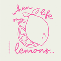 Plotterdatei Zitrone, Lemon - When Life Gives You Lemons, Sommer -  PNG DXF PDF SVG