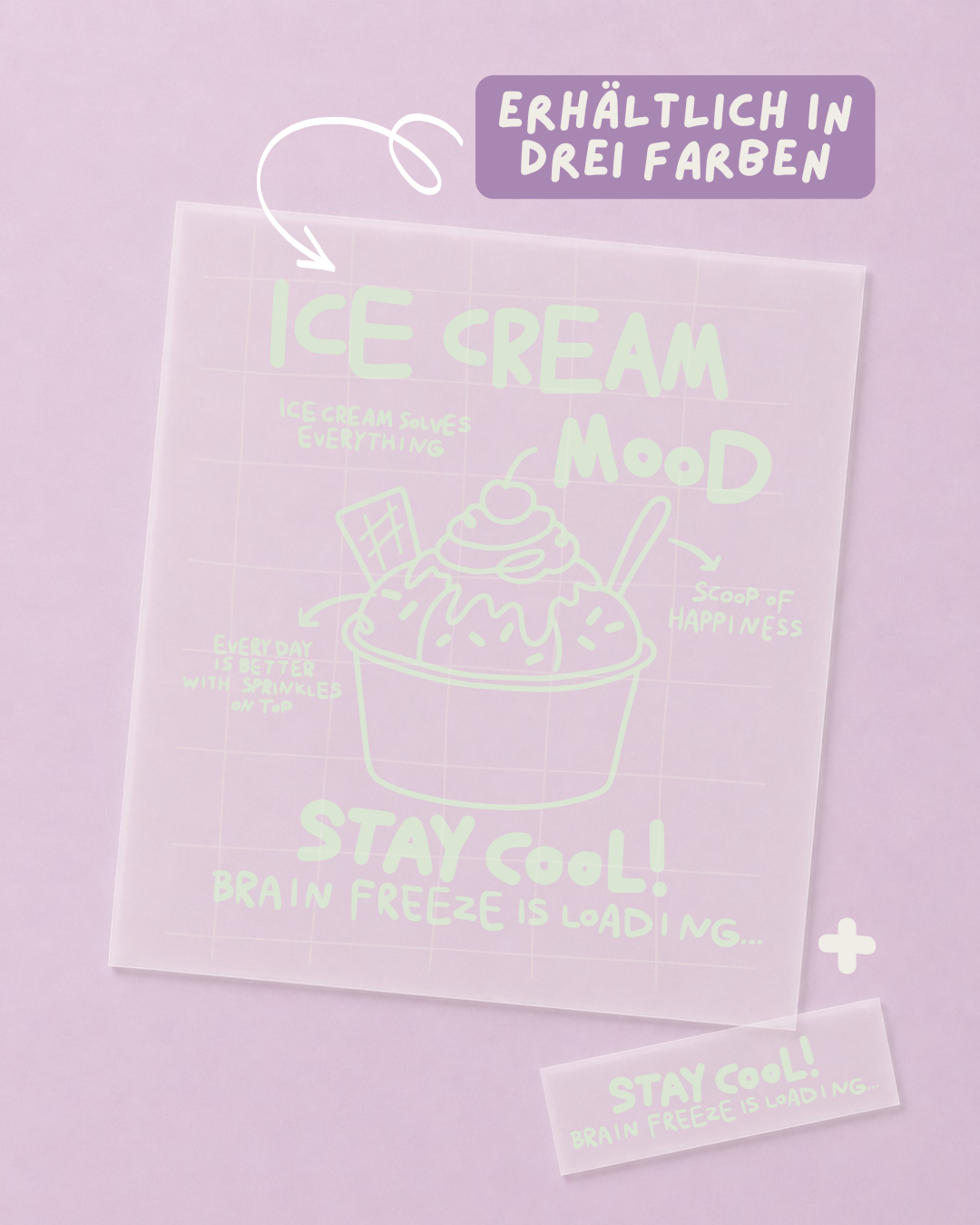 Bügelbild Eis - Ice Cream Mood - Sommer - Iron On