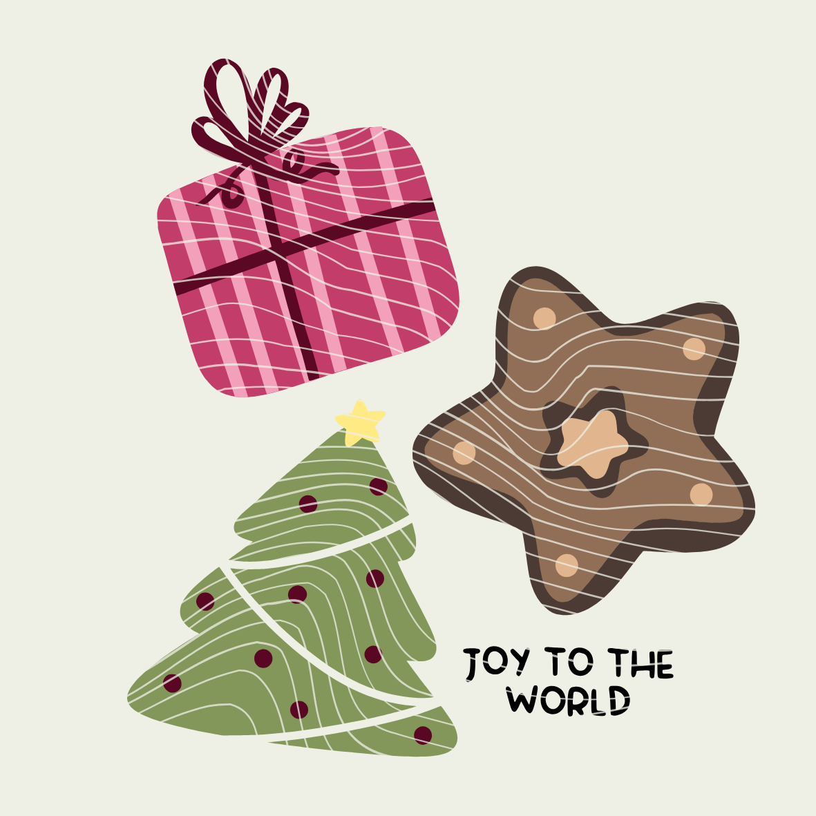 Plotterdatei Weihnachten - X-Mas, Mistelzweig, Geschenk, Zuckerstange | PNG DXF PDF SVG