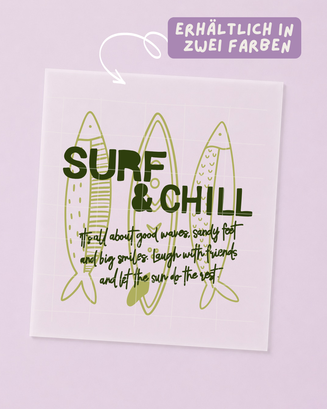 Bügelbild Maritim - Surf & Chill - Iron On