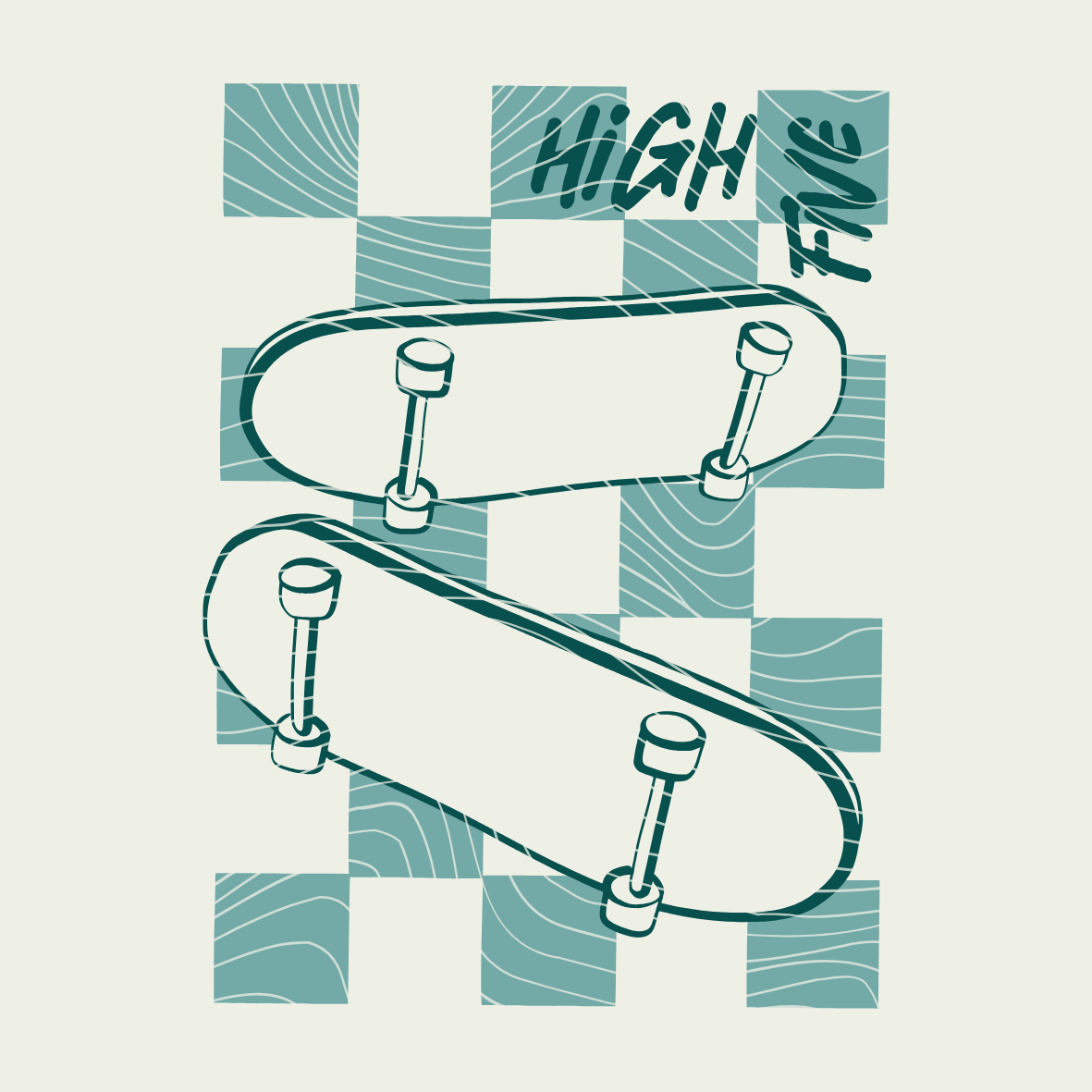 Plotterdatei Skateboard - Retro Skate Design - PNG DXF PDF SVG