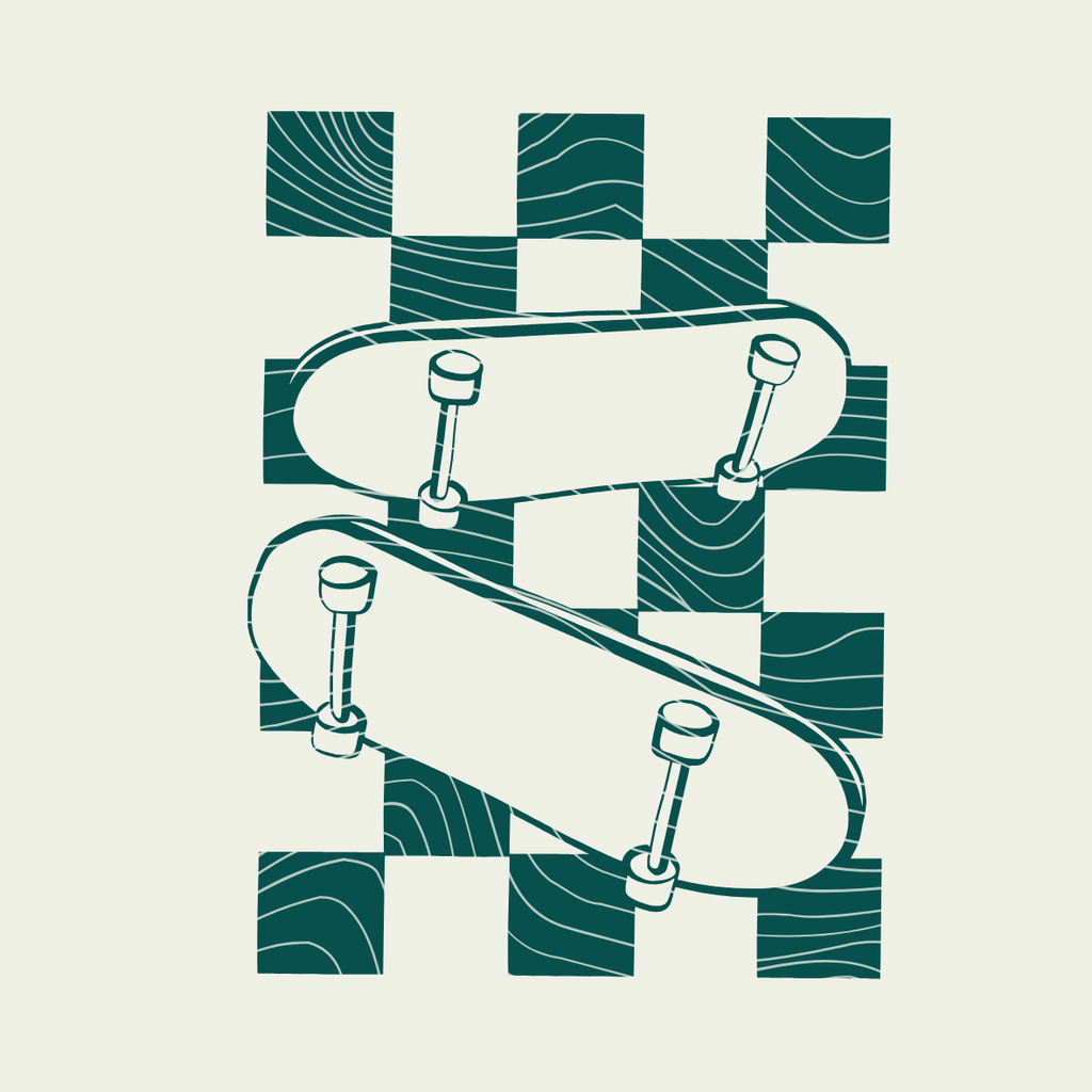 Plotterdatei Skateboard - Retro Skate Design - PNG DXF PDF SVG