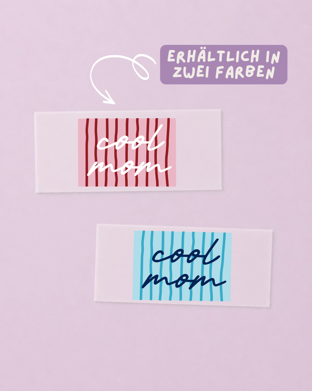 Bügelbild Spruch - Cool Mom - Patch - Iron On