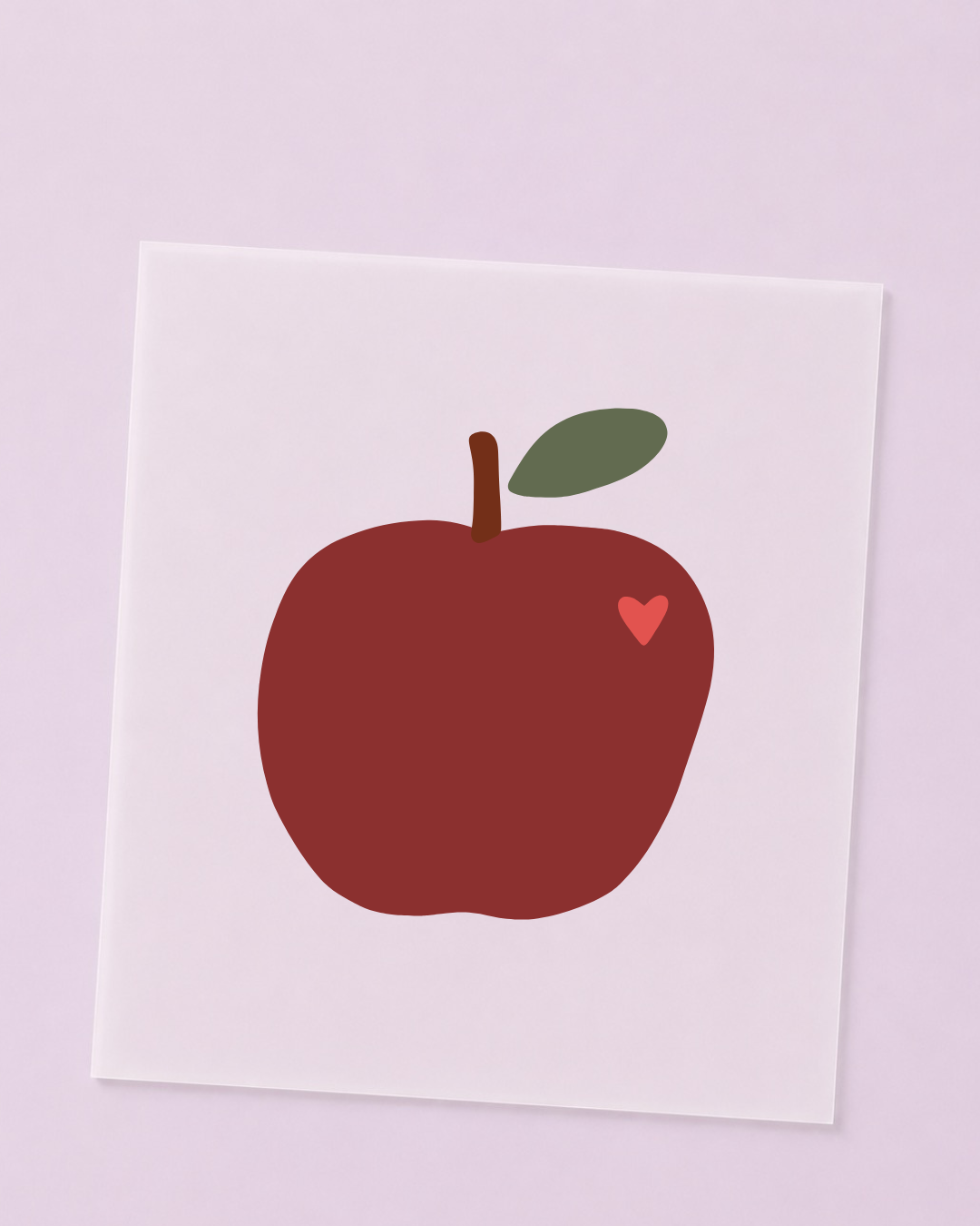 Bügelbild Mini Apfel, Einzeln | DTF Transfer zum Aufbügeln