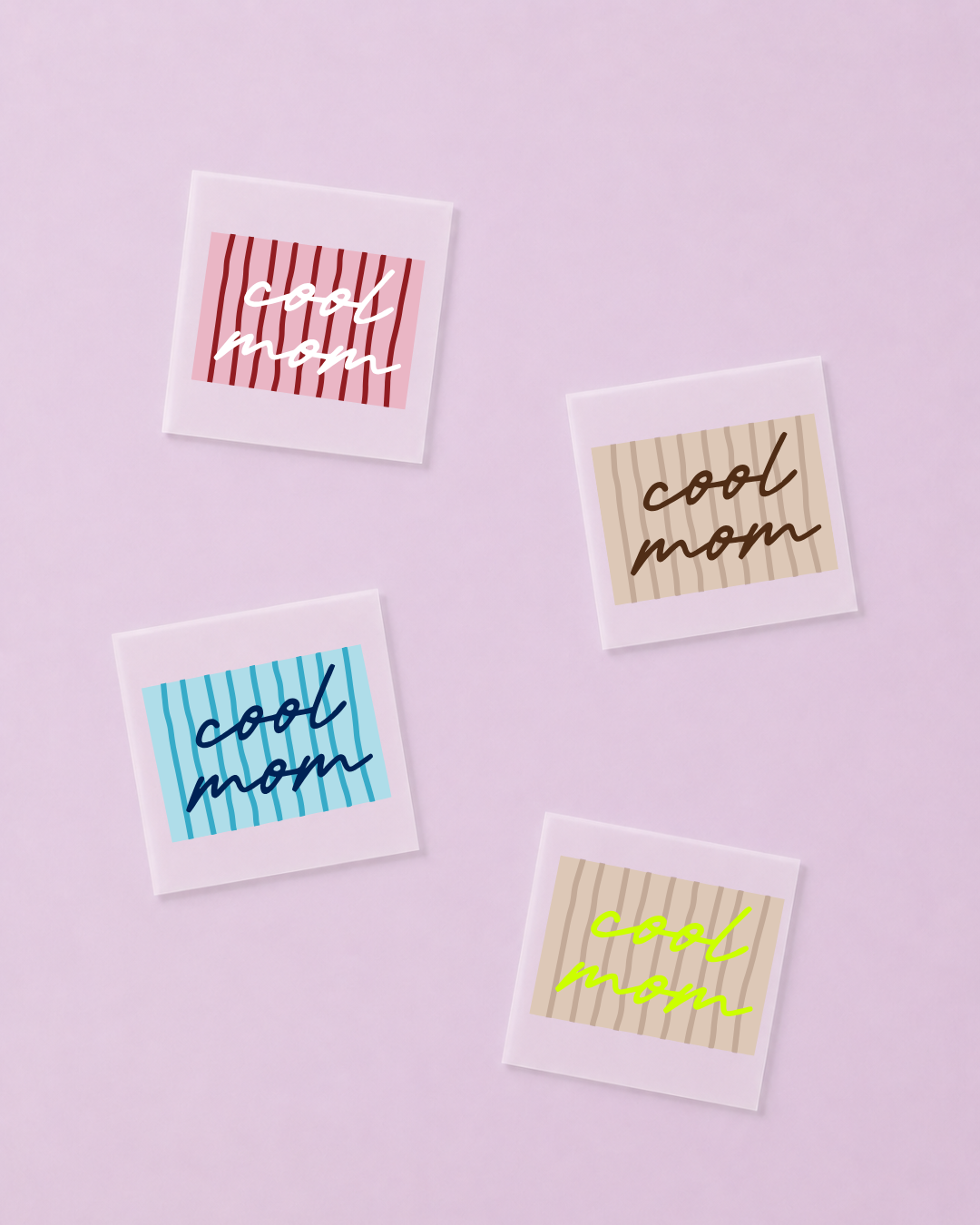 Bügelbild Spruch - Cool Mom - Patch - Iron On
