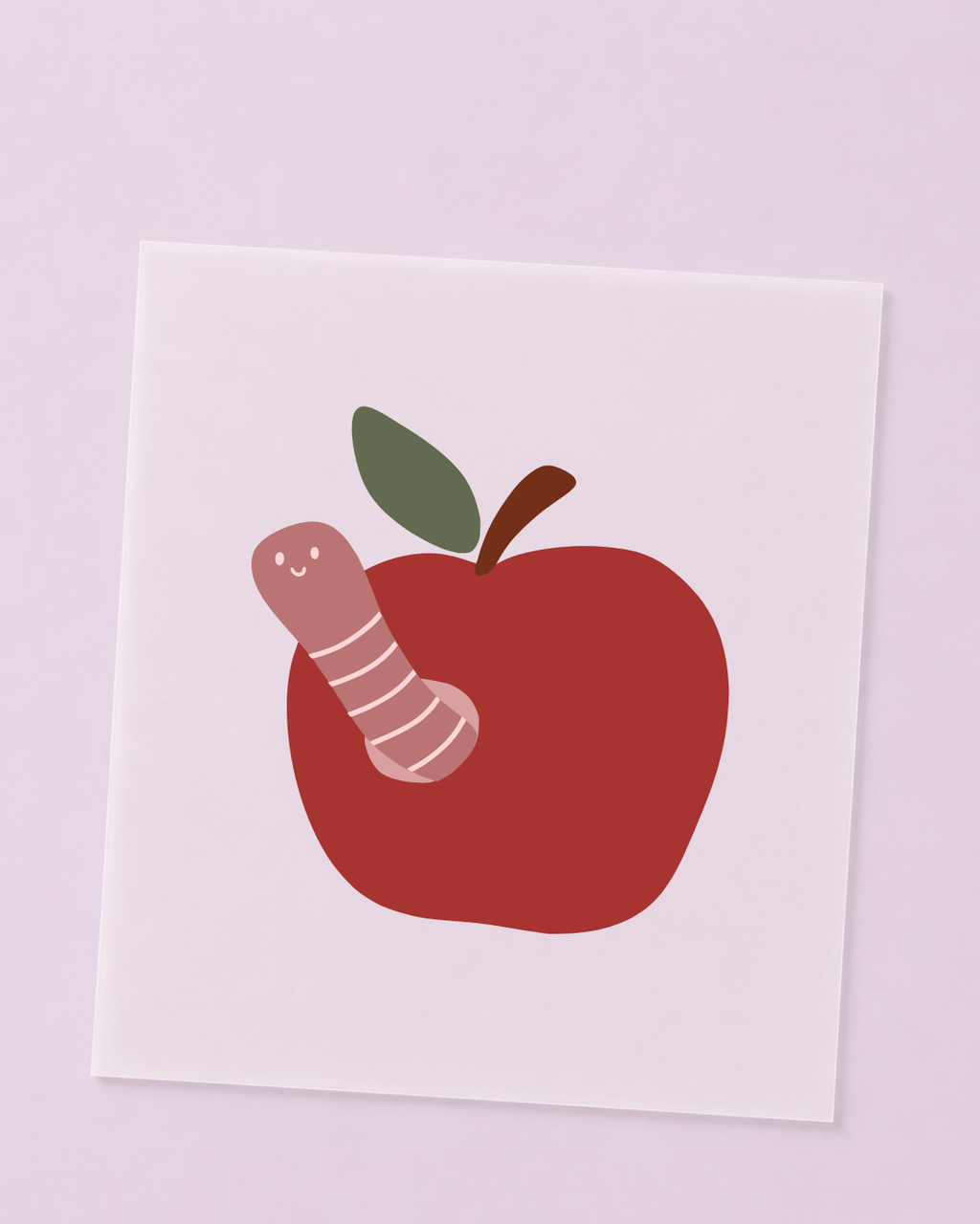 Bügelbild Mini Apfel, Einzeln | DTF Transfer zum Aufbügeln