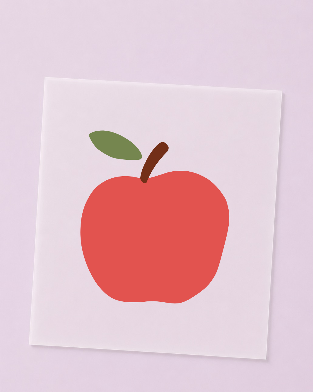 Bügelbild Mini Apfel, Einzeln | DTF Transfer zum Aufbügeln
