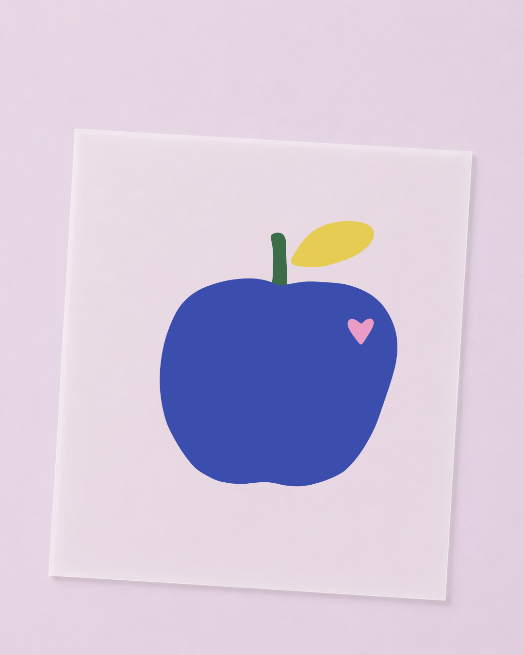 Bügelbild Mini Apfel, Einzeln | DTF Transfer zum Aufbügeln