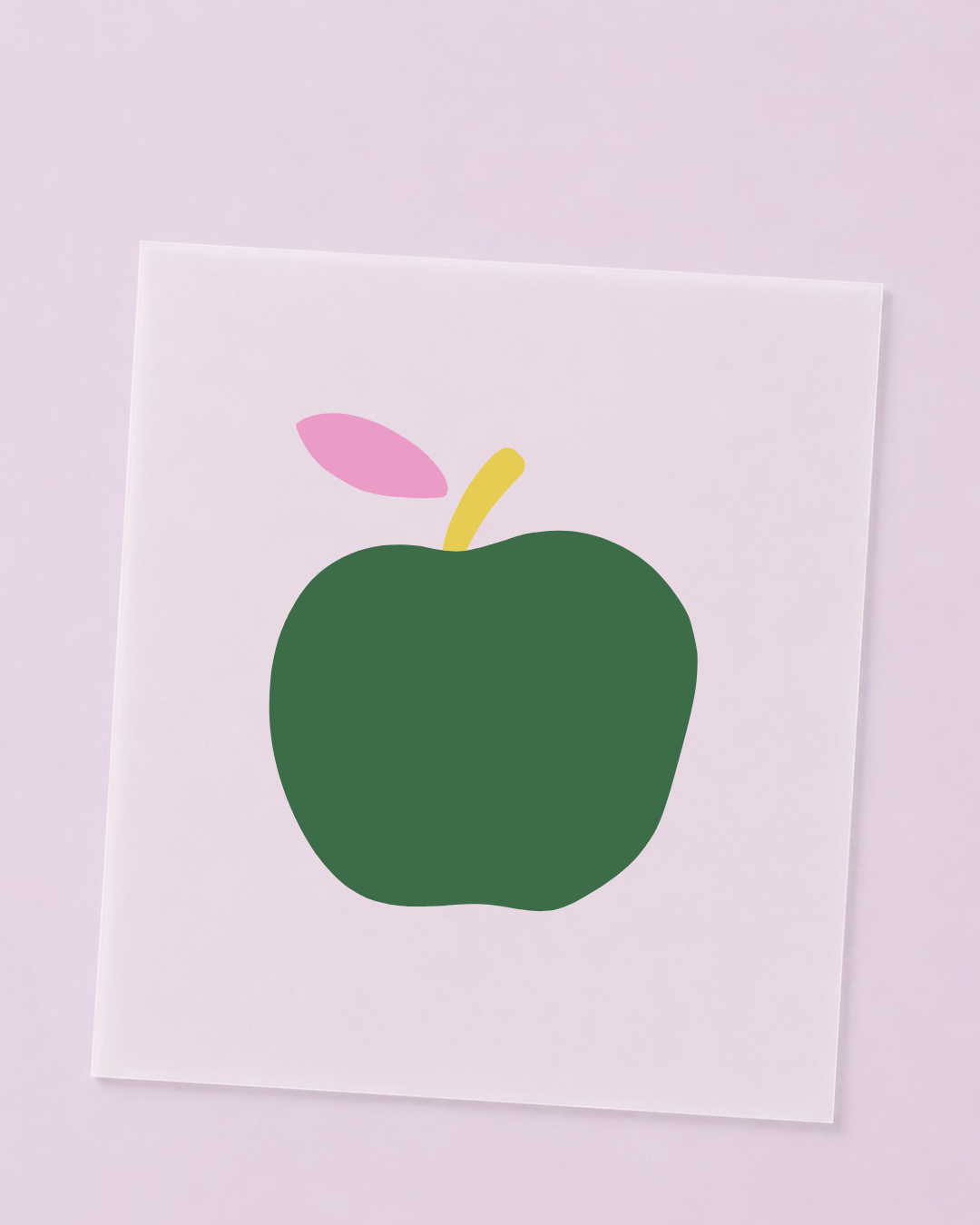 Bügelbild Mini Apfel, Einzeln | DTF Transfer zum Aufbügeln