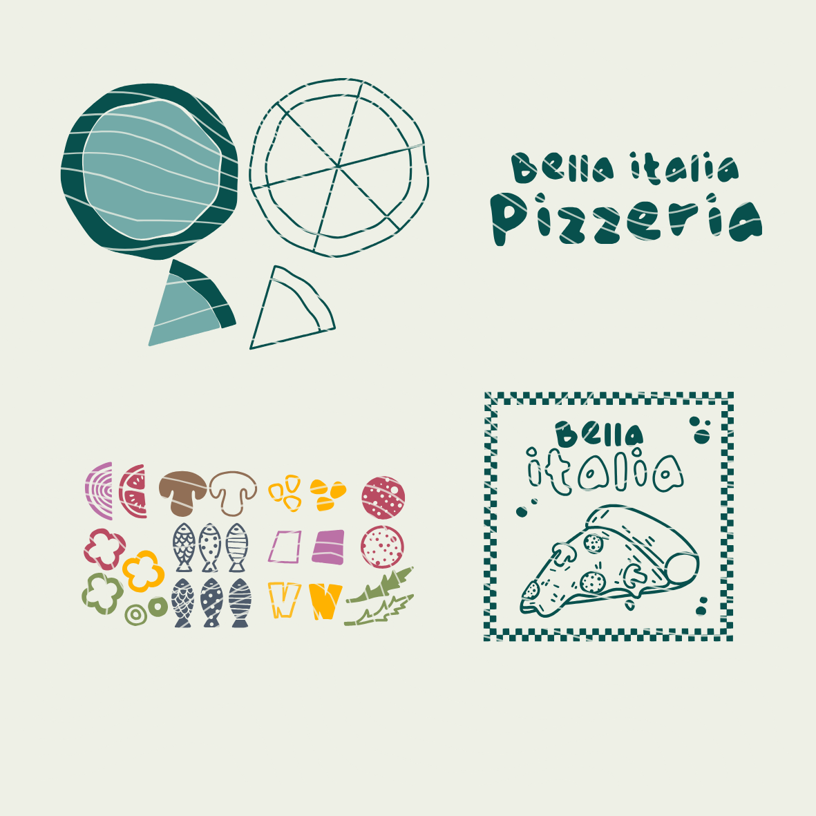 Plotterdatei Pizza - Bella Italia Pizzeria, Spielzeug, Spielküche - PNG DXF PDF SVG