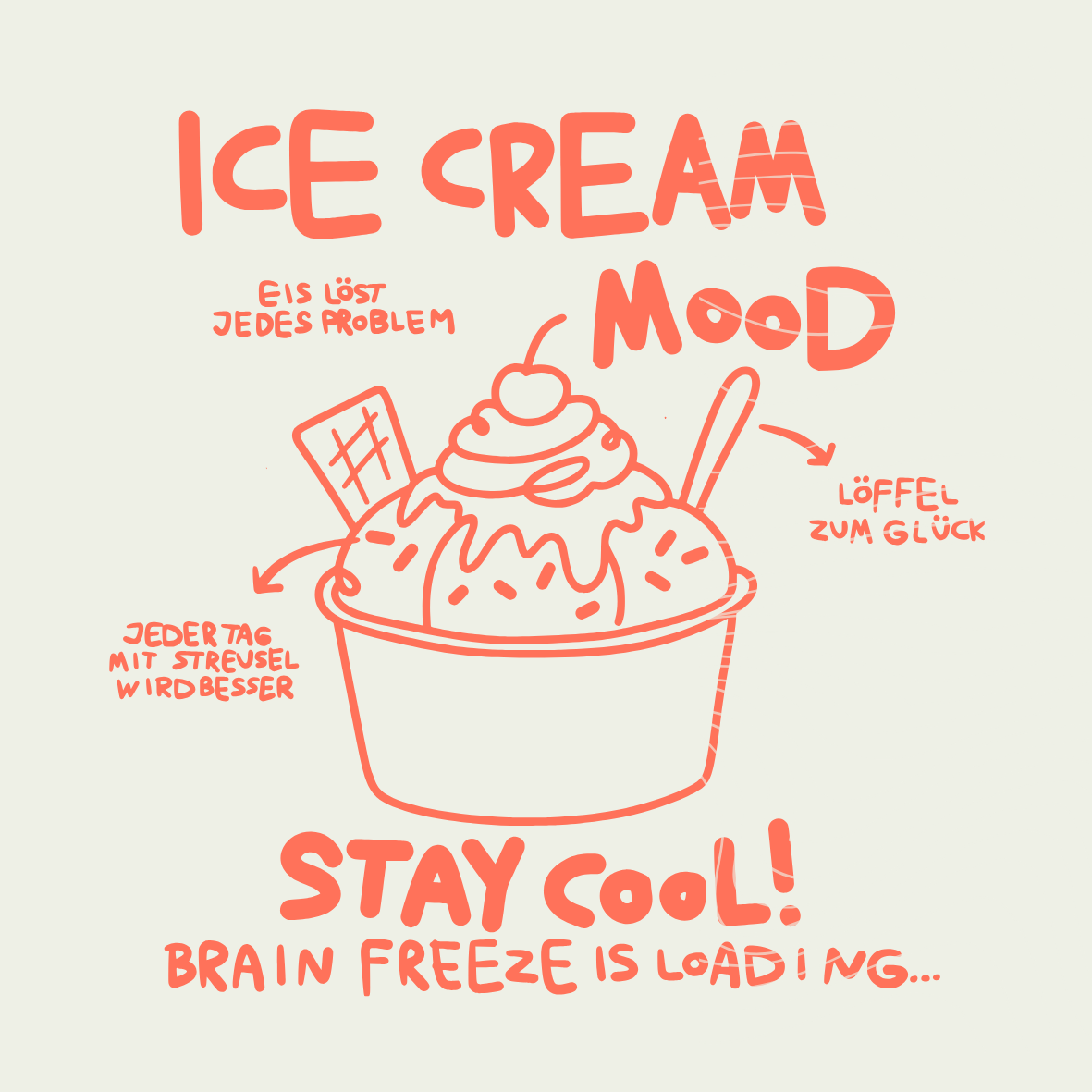 Plotterdatei Eis - Ice Cream Mood -Sommer, Partnerlook - PNG DXF PDF SVG