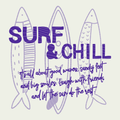 Plotterdatei Maritim - Surf & Chill - Sommerliches Surfbrett, Fisch Motiv - PNG DXF PDF SVG