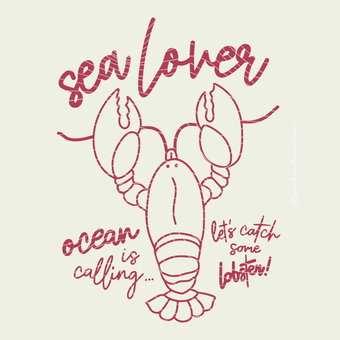Plotterdatei Hummer - SEA LOVER - Maritim, Lobster - PNG DXF PDF SVG