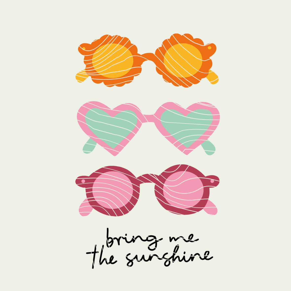 Plotterdatei Sonnenbrillen Sunglasses - Matching Outfits, Partnerlook - PNG DXF PDF SVG
