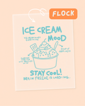 FLOCK Bügelbild Eis - Ice Cream Mood - Sommer - Flock Iron On