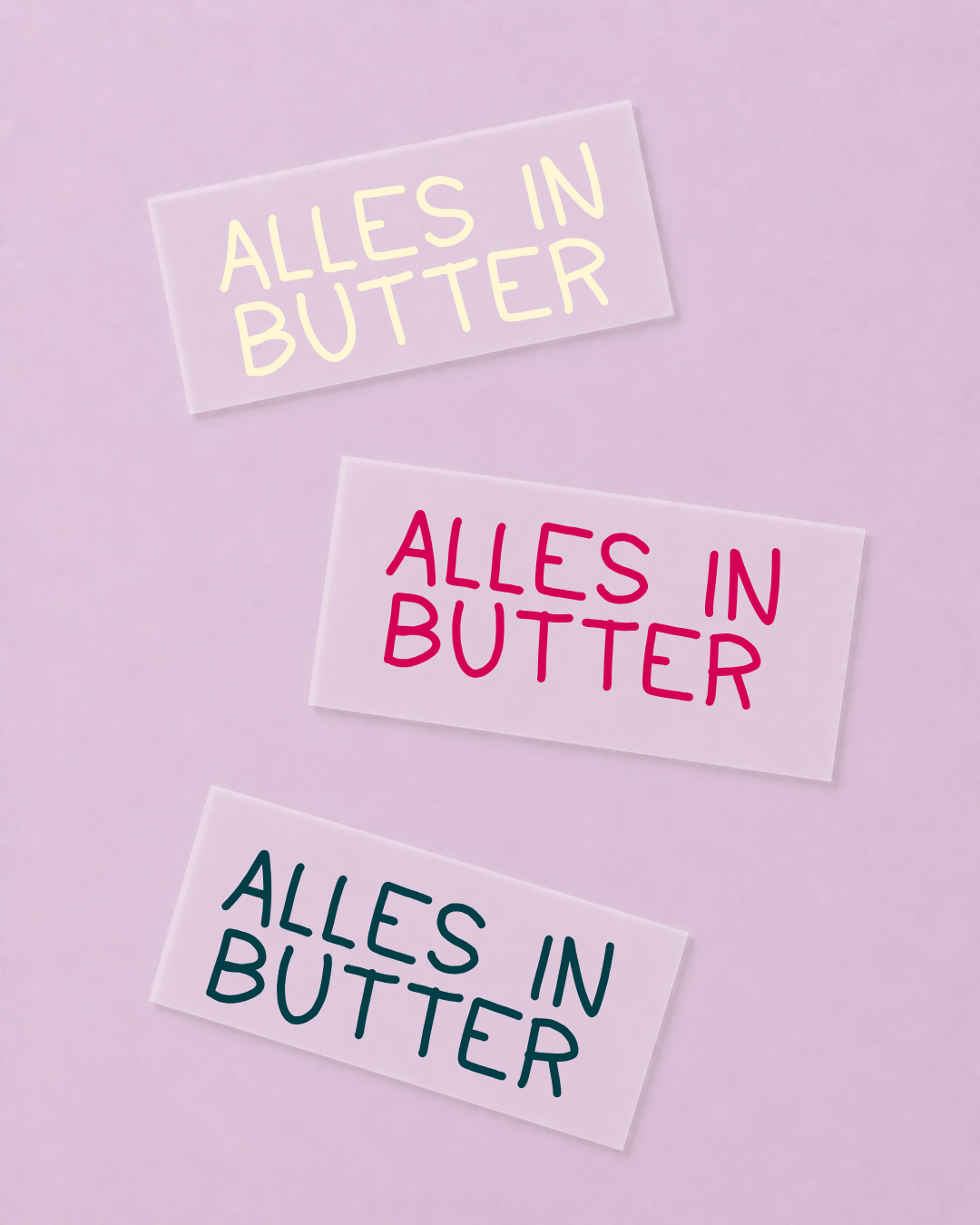 Bügelbild Alles in Butter - Spruch  Iron On