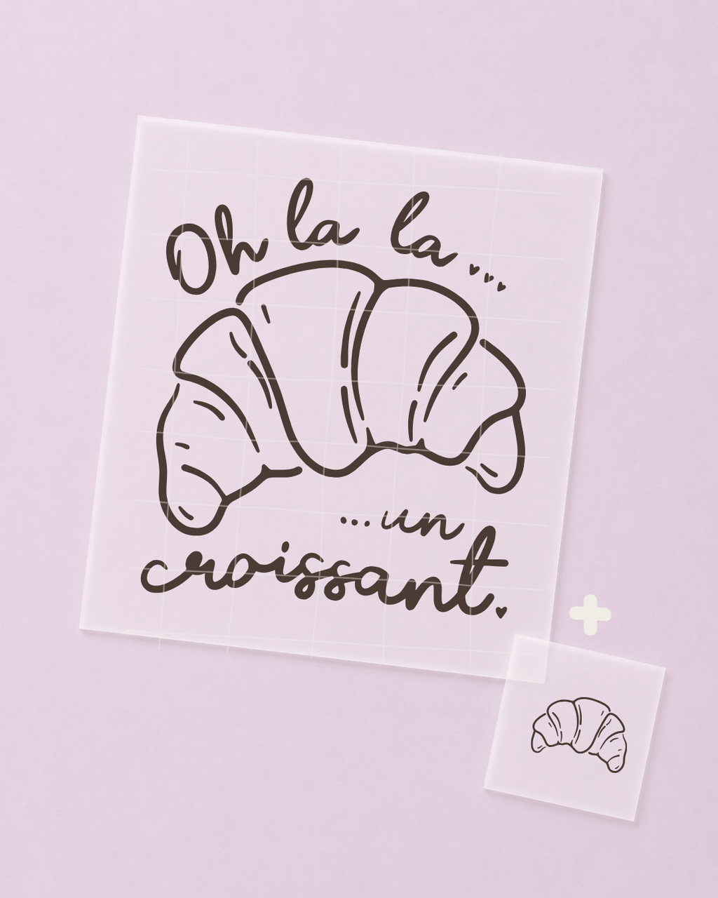 Bügelbild Partnerlook - Croissant -  Iron On