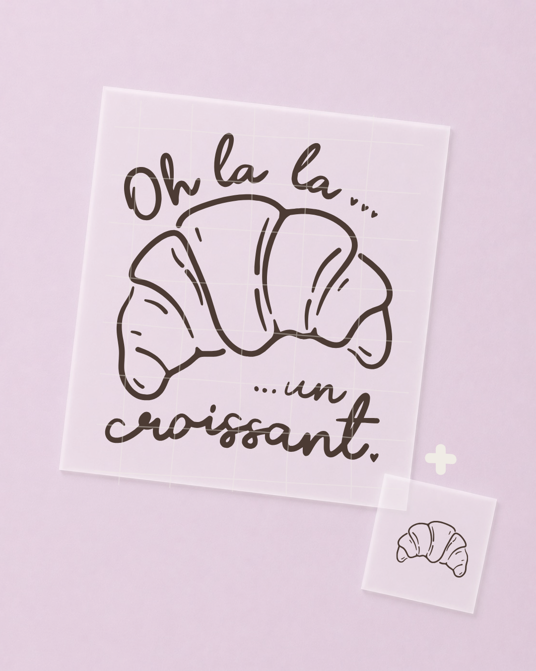Bügelbild Partnerlook - Croissant -  Iron On