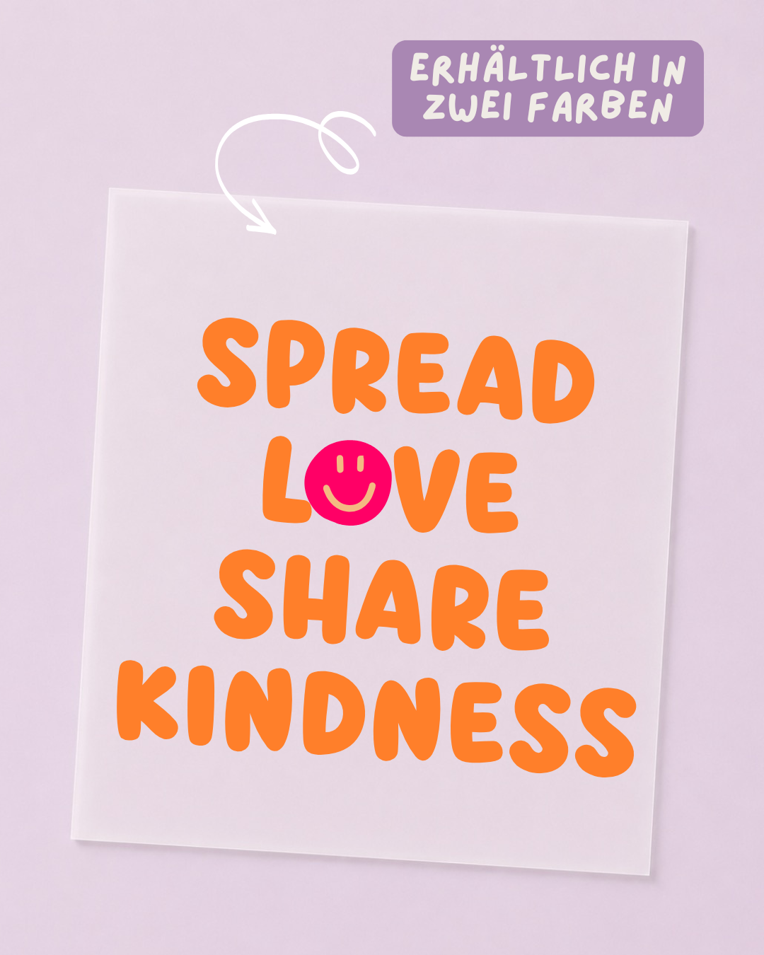 Bügelbild Spruch - Spread Love - Share Kindness - Patch - Iron On