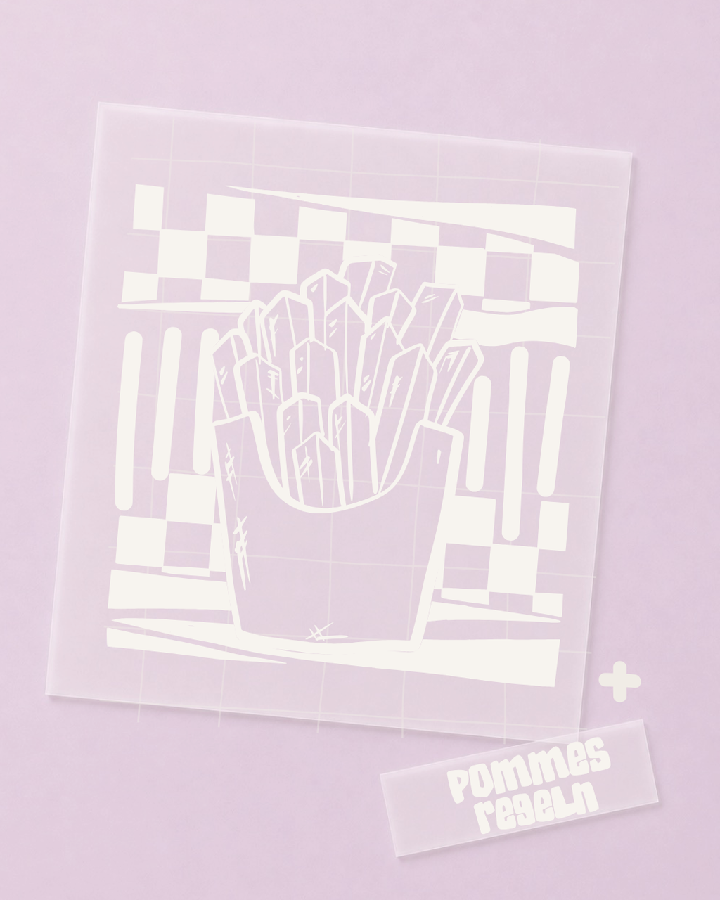 Bügelbild Pommes - Pommes, Fries - Iron On