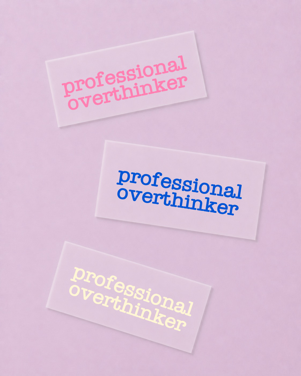 Bügelbild Spruch - Professional Overthinker - Iron On