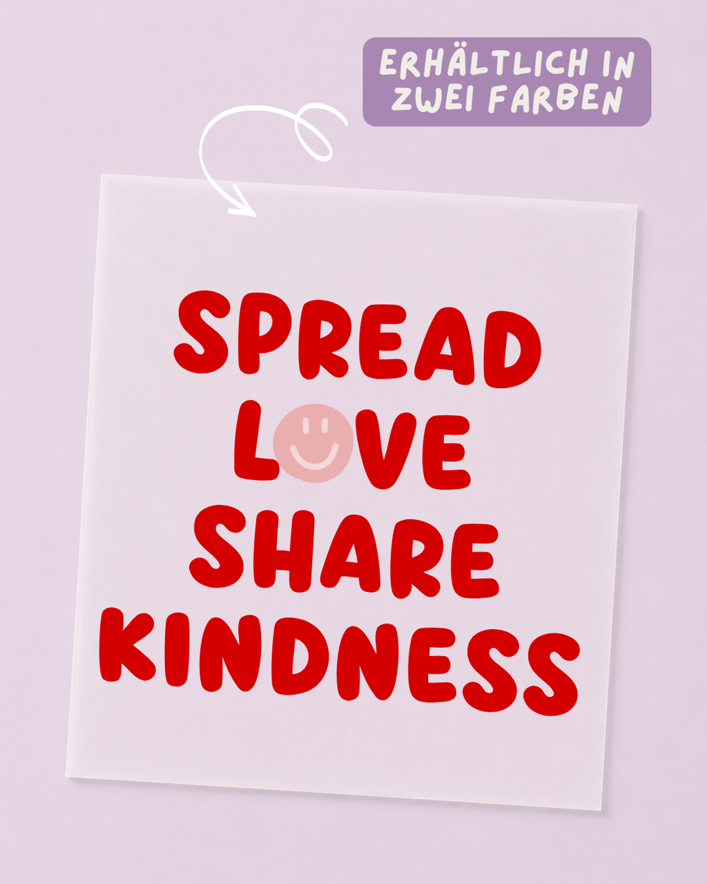 Bügelbild Spruch - Spread Love - Share Kindness - Patch - Iron On