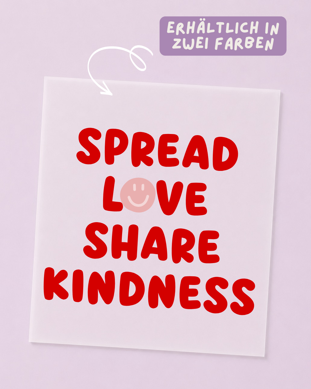 Bügelbild Spruch - Spread Love - Share Kindness - Patch - Iron On