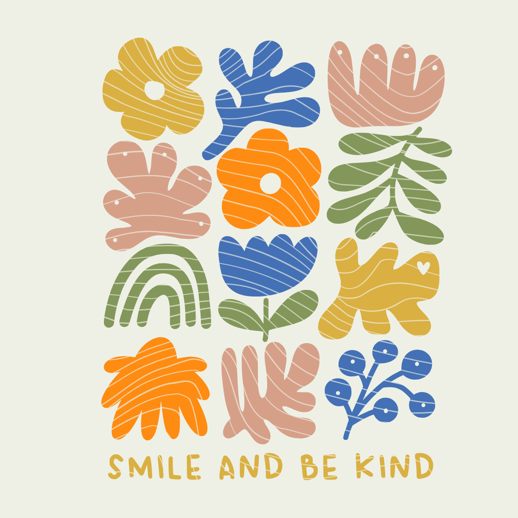 Plotterdatei Blumen - Smile and be kind - PNG DXF PDF SVG