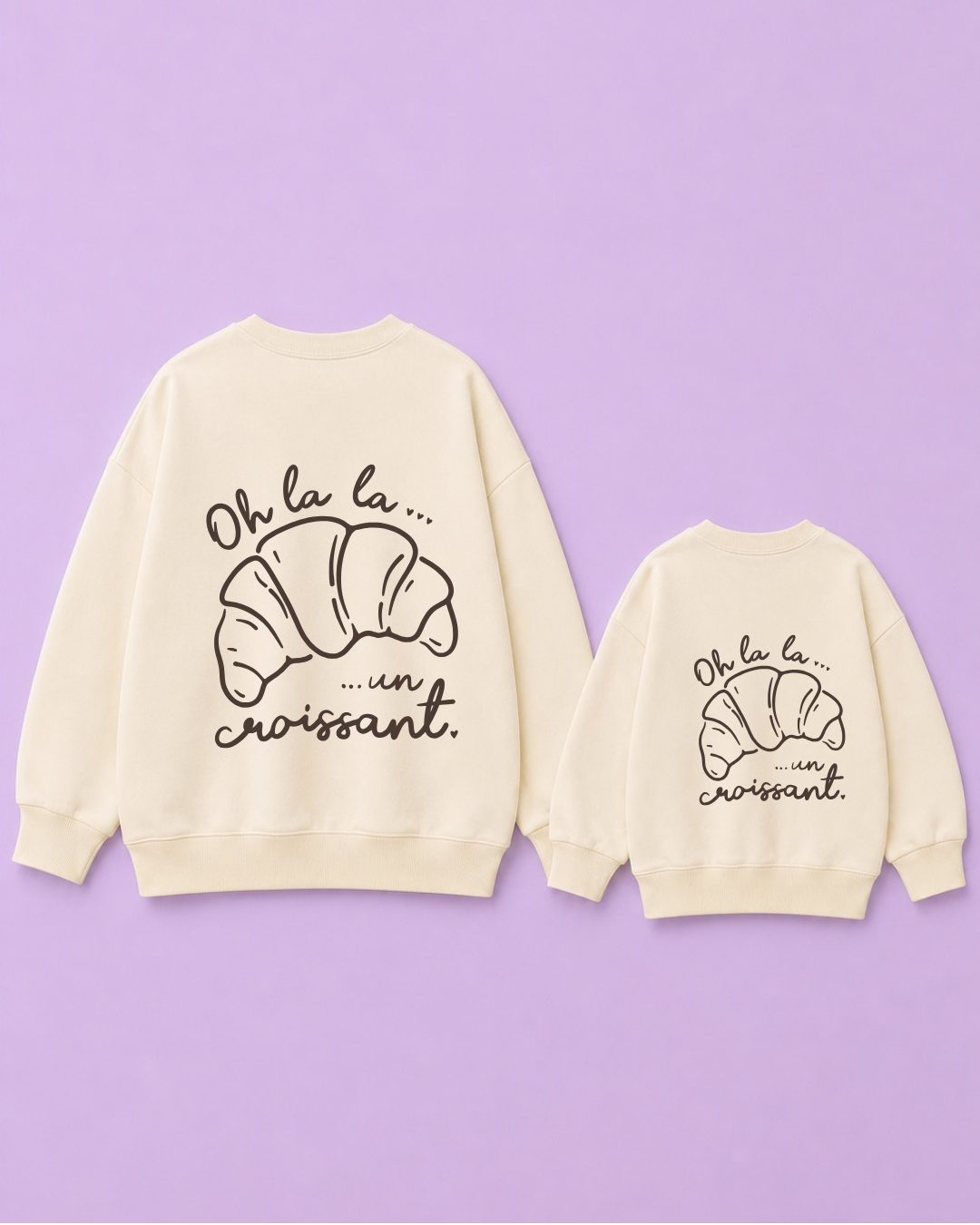 Bügelbild Partnerlook - Croissant -  Iron On